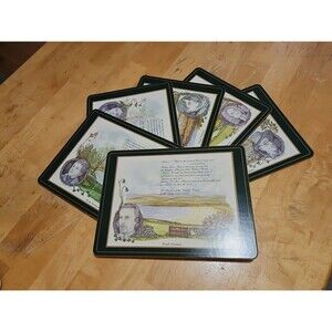 Set Of 6 Pimpernel Irish Heritage Series "Irish Writers"  12x8" Placemats